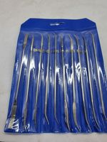 Diamond Needle File Set 10pc Wood Metal Riffler Rifler Bent Rasp 120 Grit