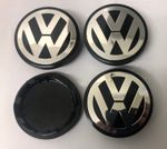 4 Pcs VW Volkswagen 65mm Hub Wheel Centre Cap Golf Passat Sharan 3B7601171 Black
