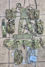 Genuine British Army Webbing Set MTP Pouches, Yoke, Hip Pad, SIZES, NEW &USED