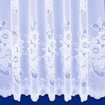 White Floral Washington Net Curtain Slot Top - Sold In Set Sizes - Free Post