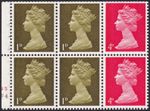 GB QEII SG724m 1d/4d Machin Cylinder Pane MNH Unmounted Mint
