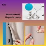 Modern Metal Magnetic Curtain Hook, Easy-to-Install Wall-Mounted Buckle