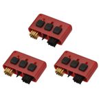 3pcs Golf Club Brush 3 in 1 Portable Retractable Dust Groove Cleaner Red