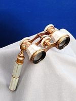Antique mother of pearl and brass opera glasses