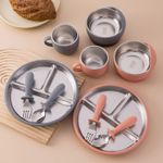 Durable Stainless Steel & Silicon Toddler Tableware - 5 Piece Set