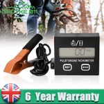 Digital LCD Inductive Tachometer Tach Hour Meter Gasoline Engine Gauge For Bike