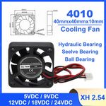 4010 Fan 40mm X 40mm X 10mm Brushless Cooling Fan Cooler Silent 5v 9v 12v 24v DC
