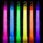5 PACK x 6 INCH THICK LIGHT STICKS Glow Stick 15mm Premium  Regular WRAPPED