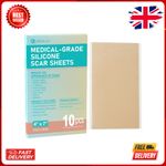 MEDLOT Silicone Scar Sheets 10Pcs 4x7" Scar Patches
