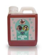 Pure Salmon Oil 100% 1 Litre Jerry Dogs Cats Ferrets Omega 3 6 and 9 Fresh Pet®