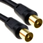 RG6 Coaxial TV Aerial Cable RF Fly Lead Digital Male to Male .5m/1m/2m/3m/5m/10m