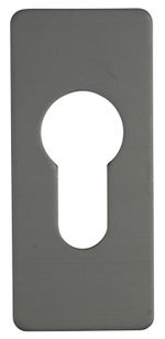 Narrow Euro Escutcheon Stick On Silver 68mm x 30mm Aluminium Door Lock Cover