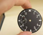 Black Watch Dial + Hands Fit ETA 6497 Seagull ST3600  Movement Green Luminous