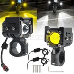LED Motorcycle Motorbike Headlight Yellow Fog White Spot Light ATV Driving 60W