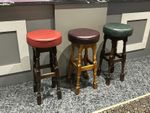 Real Leather Top pub/bar high bar stools (all Colours Available)