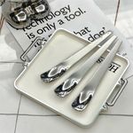 2026 New Stainless Steel Dessert Spoon with Long Ergonomic Handle (3PCS)
