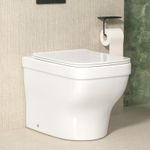 Evora Short Projection Back To Wall Rimless Toilet  & Slim Soft Close Seat