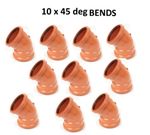 10 x 110mm Underground Drainage 45deg Double Socket Bend