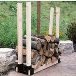 Premium Doonba Heavy-Duty Firewood Rack Bracket Kit + Protective Work Gloves