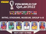 PANINI FIFA WORLD CUP 2022 STICKER COLLECTION INTRO, STADIUMS, MUSEUM, GROUP A-B