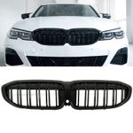 BLACK KIDNEY GRILLE DOUBLE SLAT GRILL FOR BMW 3 SERIES G20 G21 Pre-LCI 2019-2022
