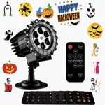 Christmas Halloween LED Projector Light 80 Patterns 10 Cards Remote Outdoor