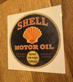 Shell Motor Oil Sticker Decal For Quart Oil Jug Pourer