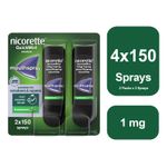 Nicorette Freshmint Quickmist 1mg/Spray Mouth Spray 2 x 2  - 8 Weeks* Bundle