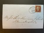 GB Victoria 1855 Wrapper with superb Liverpool spoon cancel