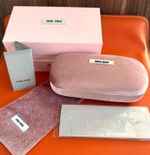 BRAND NEW Miu Miu velvet hard Sunglasses Case and Box Large (Full set)