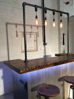 Mobile Bar Man Cave Home Bar Rustic Industrial Portable Folding Gin Coffee Bar