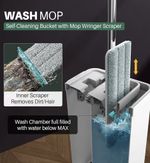 JOYMOOP Mop and Bucket with Wringer Set for Home, Flat Mop and Bucket System