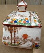 Antique T.G. Green & Co. Ltd. "Fairy Glen" Mustard Pot & Lid Rare England Rare!