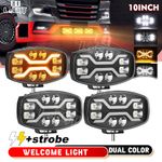 4X 10" E-Mark Jumbo Oval LED Spot Lamp Dual Function DRL Driving Light 12v 24v