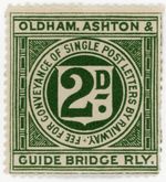 (I.B) Oldham, Ashton & Guidebridge Railway : Letter Stamp 2d