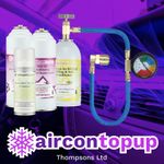 Car Aircon R1234yf Compatible Refill Gas x2+ Sealer x1+ Cleaner x1+ Hose&Gauge