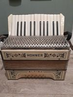Hohner Student 2 Alpina 12 Bass Accordion German White 2 Choir Vintage Piano