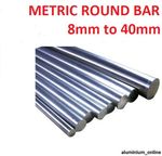ALUMINIUM METRIC ROUND BAR 5mm 8mm 10mm 15mm 20mm 25mm 30mm 35mm 40mm 50mm