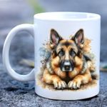 German Shepherd Alsatian Dog Mug - Ideal Gift. Birthday Christmas