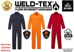 WELDING OVERALLS FLAME RETARDANT WELDER SAFE BIZ HEAVY DUTY.FIRE.HEAT.WELD TEX