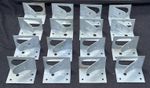 16 Arris Rail Fence Support Bracket Galvanised Steel Timber Post 100x65x65mm