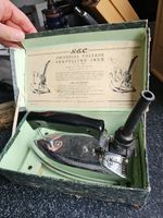 GEC Vintage Traveling Iron with Original Box - Decoraative As Wire Missing