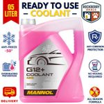 4x Mannol G12+ Red Antifreeze/Coolant Ready Mixed 4212 5L