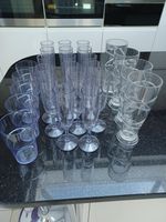 Reusasble Polycarbonate/plastic glasses, flutes, pint & decorative highballs 