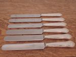 Pristine ART DECO Vintage Set 6 x Large DINNER KNIVES - R F Mosley Sheffield