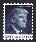 Donald Trump Poster Stamp / Sticker - Glossy Image - Not Valid For Postage