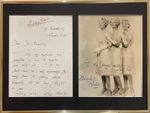 Babs Beverley (Beverley Sisters) Guaranteed Hand Signed Framed Letter/Photo COA
