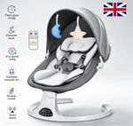 Bluetooth Electric Baby Swing Infant Music Cradle Bouncer Chair Rocker Remote UK