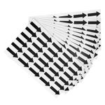 Small Arrow Sticker Label 1.2x0.4", 600 Pcs Adhesive Color Coding Decal, Black