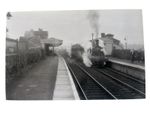 BR 30055 Steam Locomotive @ Edenbridge Town Kent Railway Station B/W Photo 1955